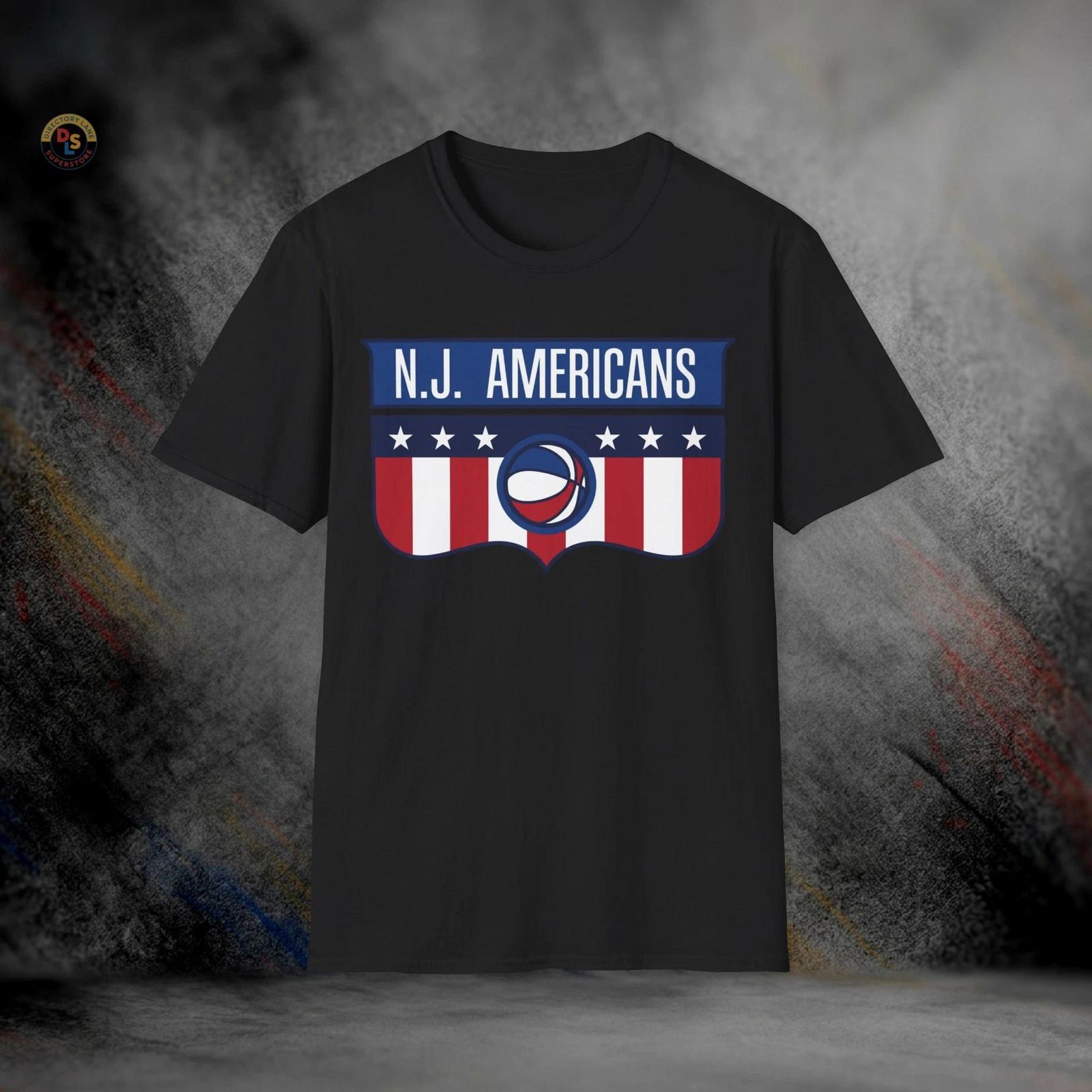 New Jersey Americans Defunct Retro Basketball T-Shirt | Softstyle Tee XS