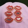 Fashion Enamel Pin Mouth Shaped Brooch Elegant Jackets Bag Backpack Badge Eye Catching Accessory for Trendsetters