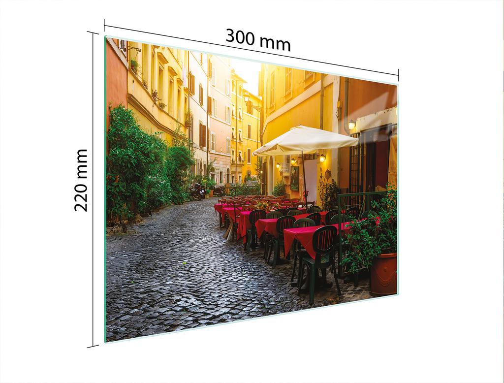 SZKLANA DESKA DO KROEJNIA 30x22 ULICZKA