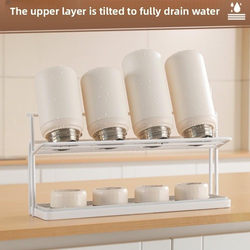 Sink Storage Rack Drain Cup Rack Double-layer Cup Storage Tray 2Layer Cup Storage Rack  Home