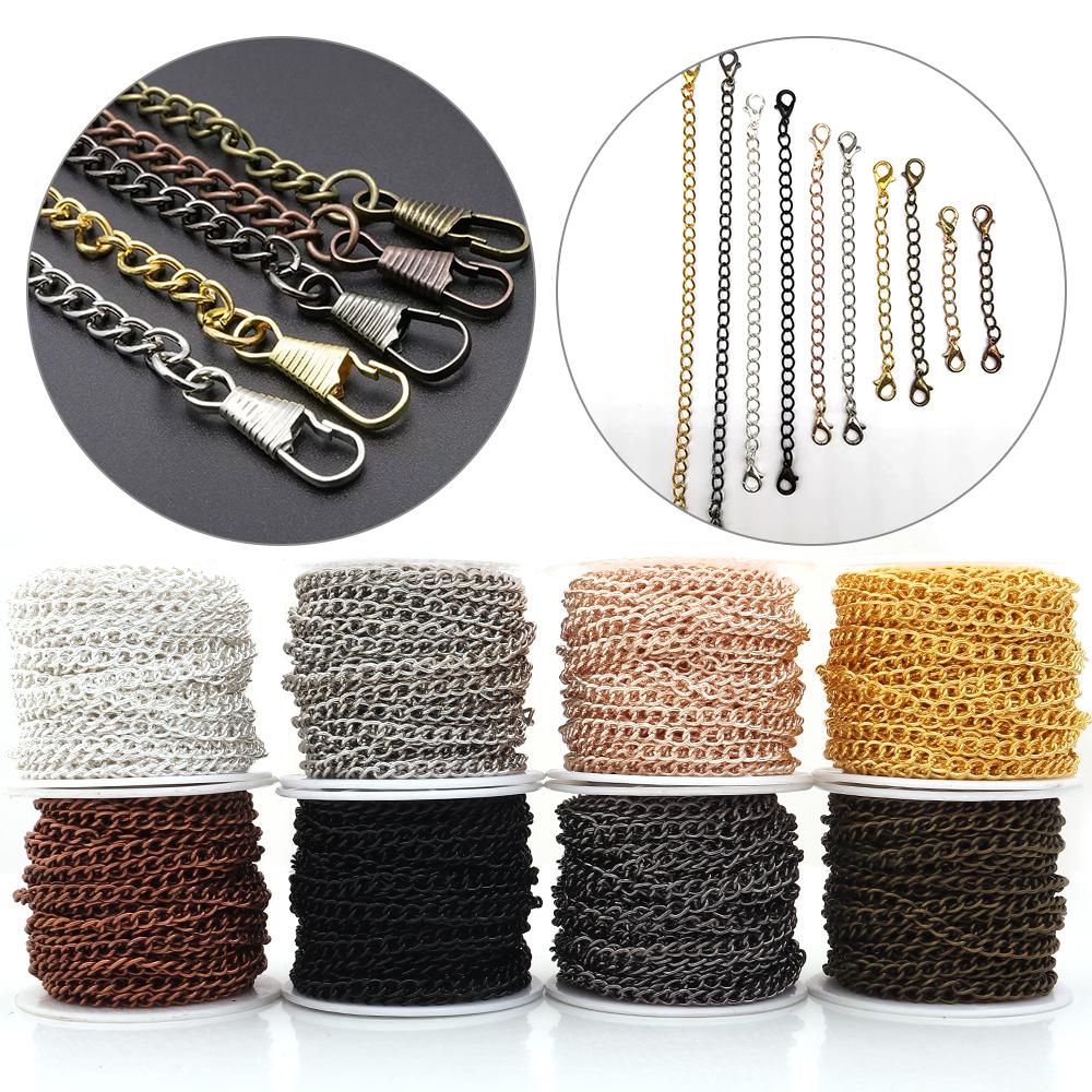 10Yards/Roll Metal Iron Chain Necklace Link Chain Bulk Chain For Jewelry Making Findings DIY Necklace Bracelet Chain Accessories