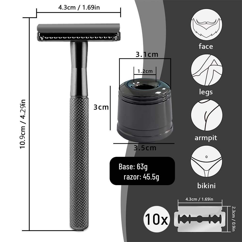 Retro Fully Enclosed Metal Manual Razor - Classic Shaver