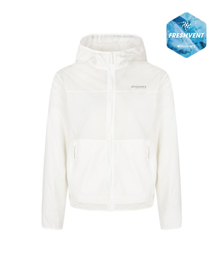 Discovery Expedition Women'S Freshvent 2.0 Packable Windbreaker (Cream)