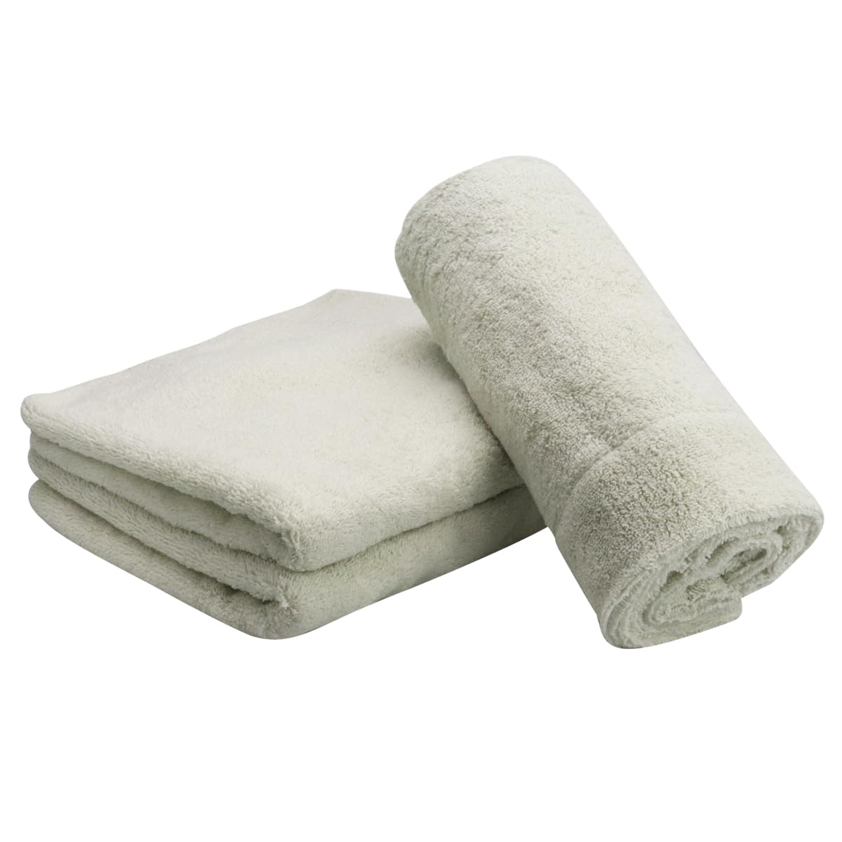 

Highly absorbent mini bath towels, 100% cotton, small size, lightweight, made in Japan, Senshu towels, set of 3 (green beige)