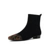 Fashion 2025 NEW Autumn Women Boots Kid Suede Women Shoes Square Toe Chunky Heel Concise Western Chelsea Boots Modern Boots Ladies Shoes
