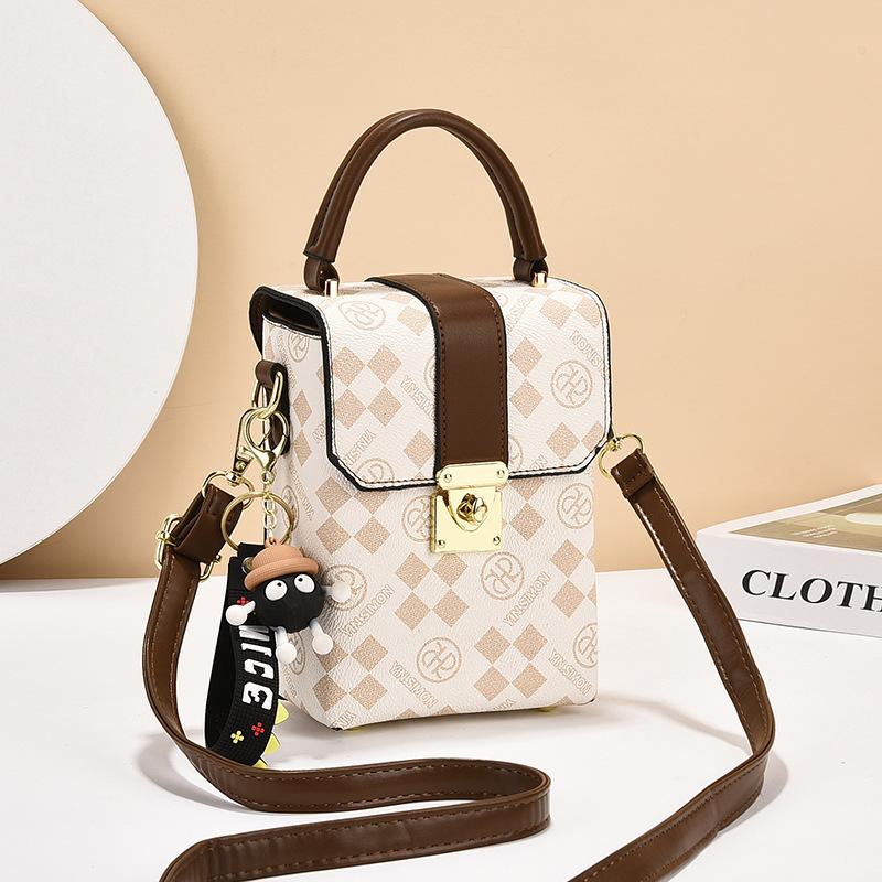 2025 new retro mini mobile phone bag fashionable flower versatile messenger handbag bag woman