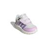 Adidas Neo Run 70S Soft Sole Comfortable Non-Slip Wear-Resistant Low-Top Walking Shoes Baby Shoes White Pink ID1155