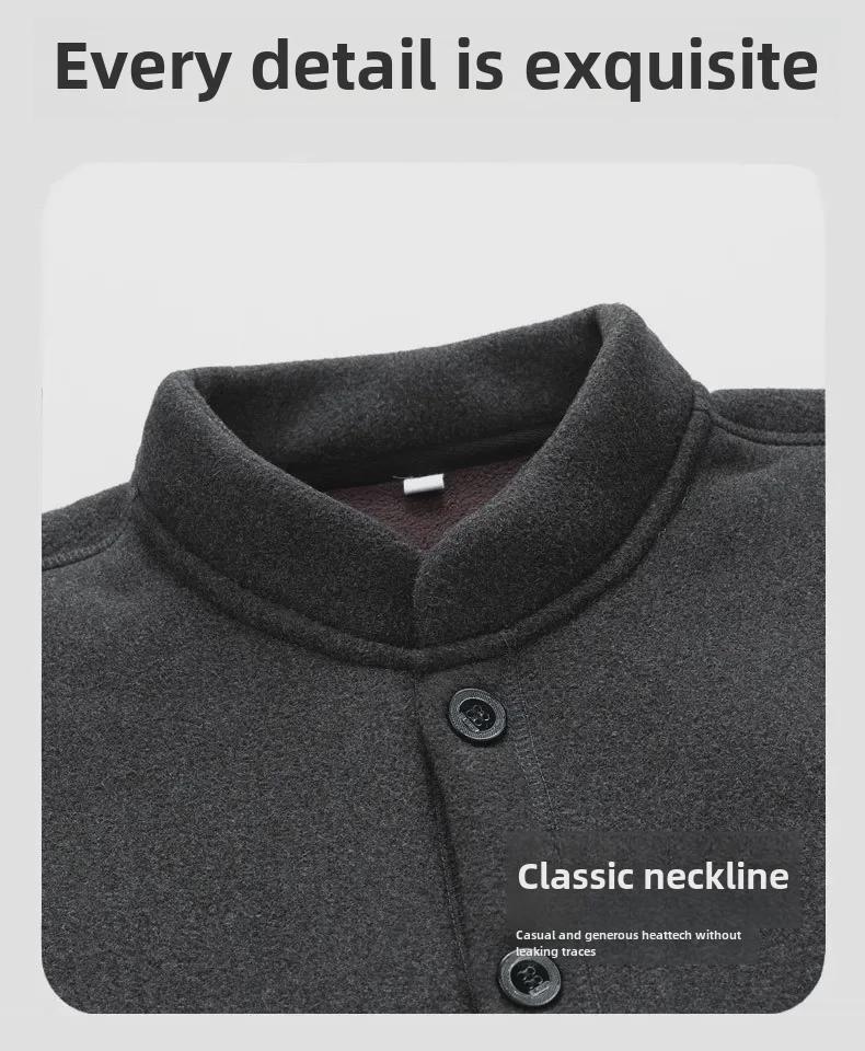 Herren 2024 Winter Warm Velvet Sportswear Dreiteiliger Anzug für mittleres und älteres Alter