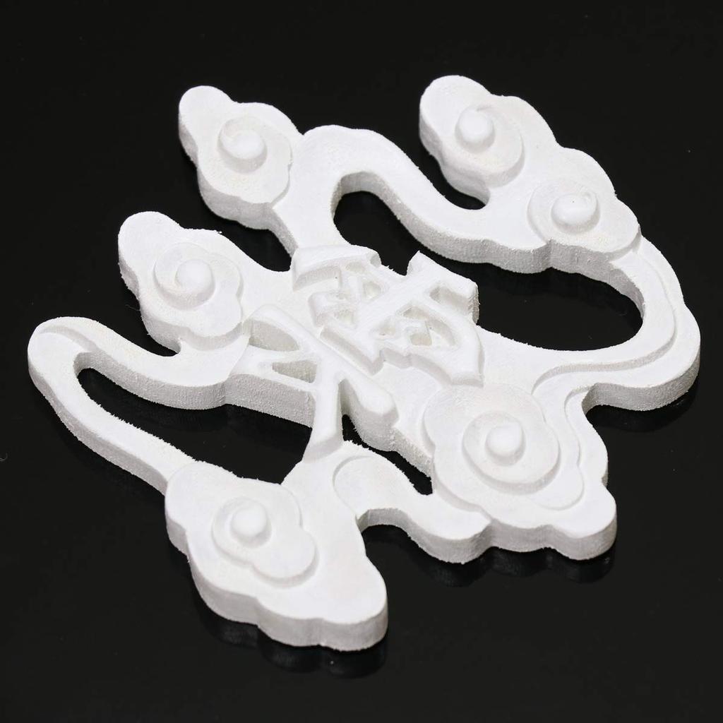 Modern Wood Carving Cloud (Lettering) - Luxury Version [White] 10cm X 9cm - Suitable for Shinto Shrines
