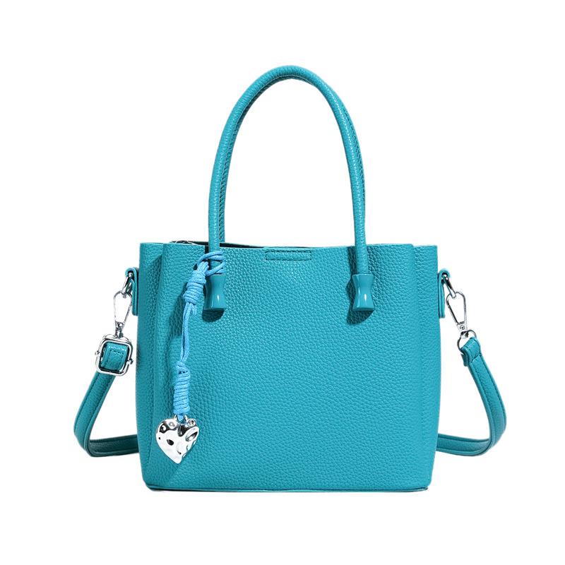 

Модная портативная сумка-ведро Женская новая универсальная повседневная на плечо, сумка-мессенджер павлин голубой