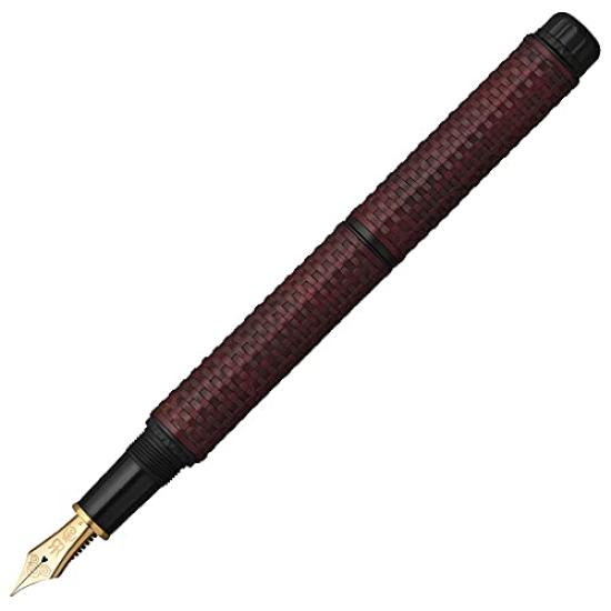 

Platinum fountain pen Izumo bamboo woven fountain pen hazel eyes red birch color fine print (F)