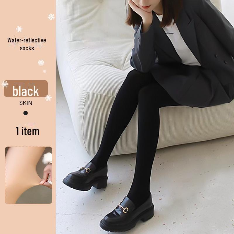 

Женские зимние плотные колготки телесного цвета: Леггинсы Water Light Socks с бархатом Plus Velvet для естественного тона кожи Standard Regular Waist 100g No Fleece