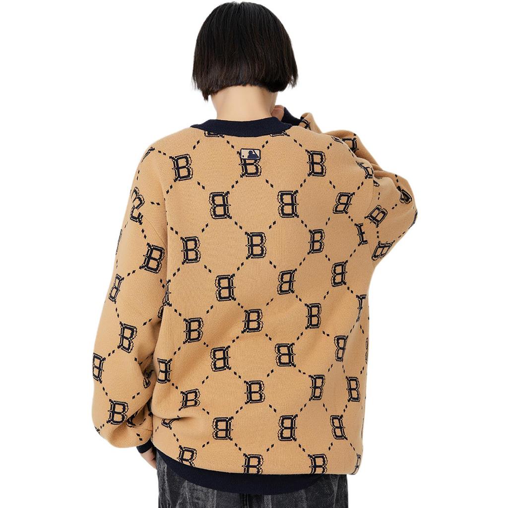 MLB FW22 Sweater Unisex Beige Yellow 3AKCM0224-43BGS