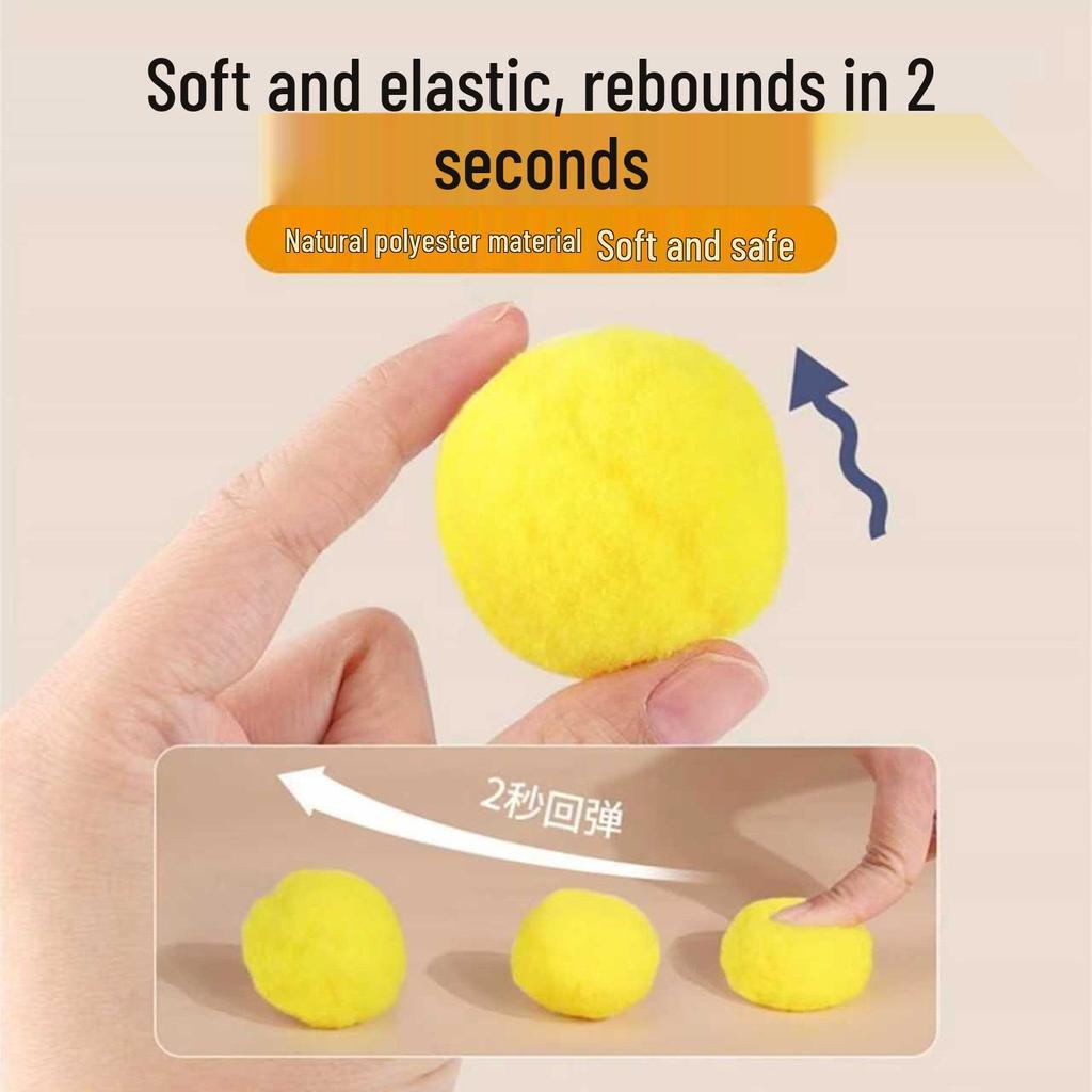 Cat Plush Ball Launcher: Self-Entertainment Toy & Stress Reliever for Kittens