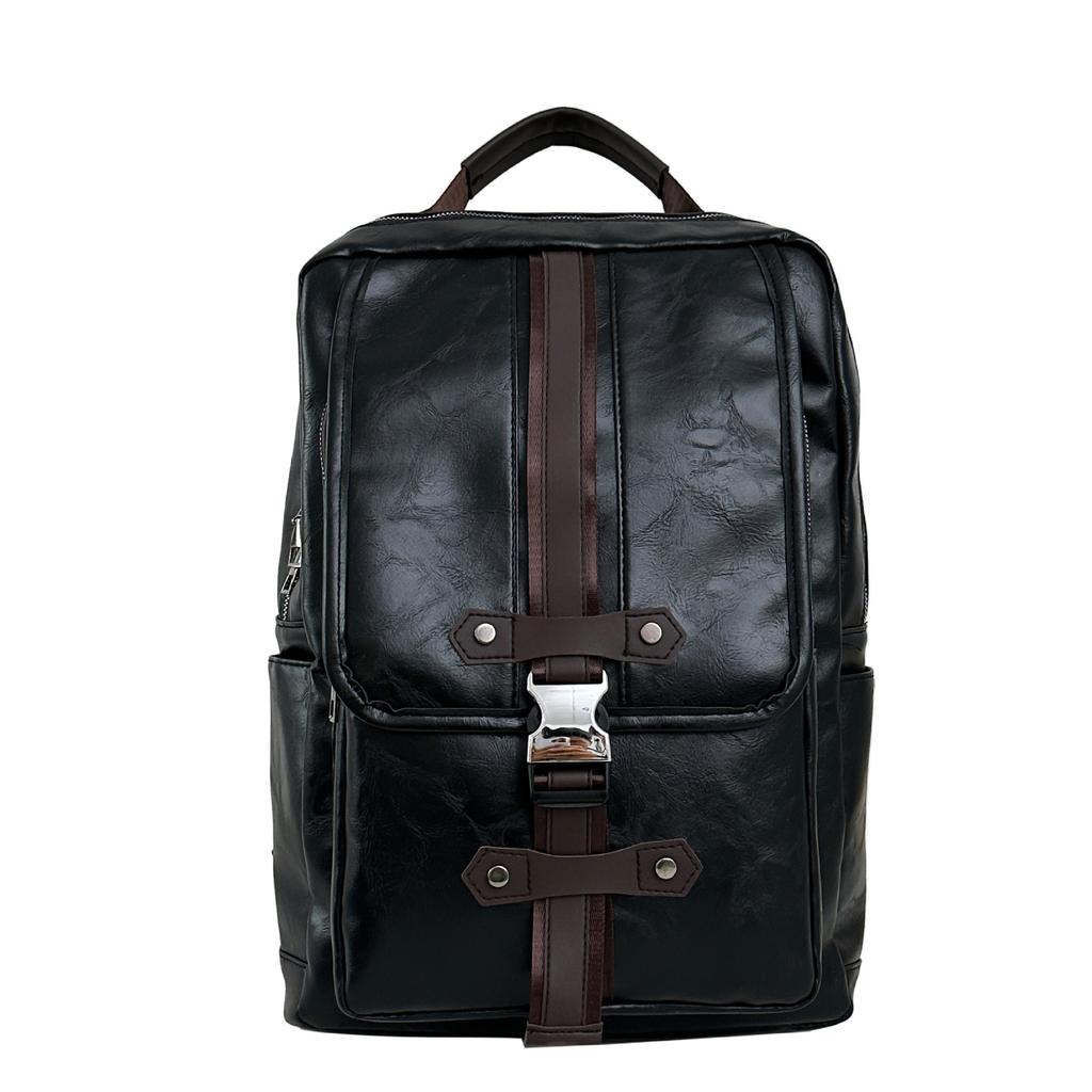 Men's Casual Backpack Retro Large Capacity USB Charging Port Computer Bag Korean Style Fashion Student School Bag