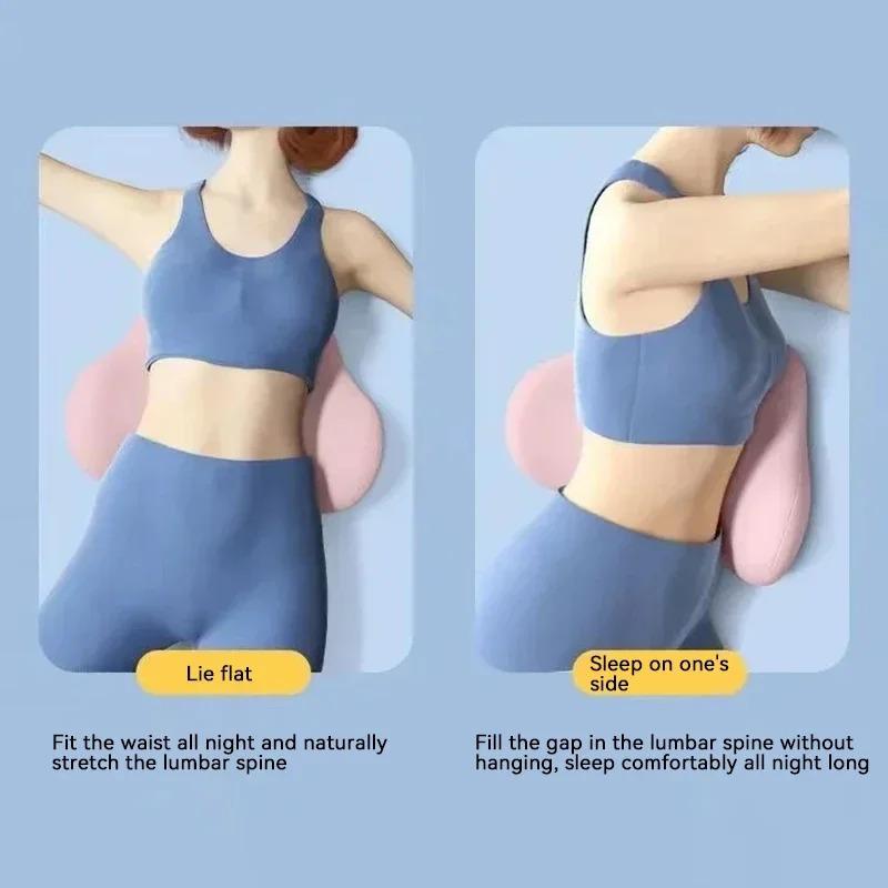 Ergonomic Memory Foam Lumbar Pillow, Comfortable Back Support Cushion for Office Chair, Home Furniture Accessory