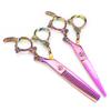 6.0 Inch, Purple Monster Dragon Handle, Hair Scissors, Hair Scissors, Flat Scissors, Bangs Scissors, Tooth Scissors, Thin ZL