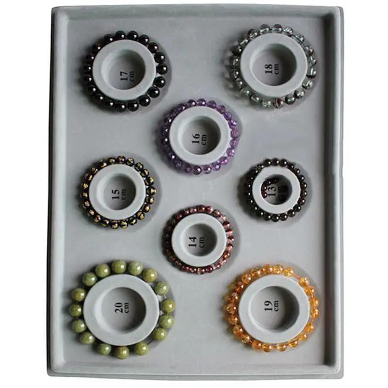 Flocked Bead Design Board, Jewelry Making Measuring Tray for Bracelet Necklace DIY Craft