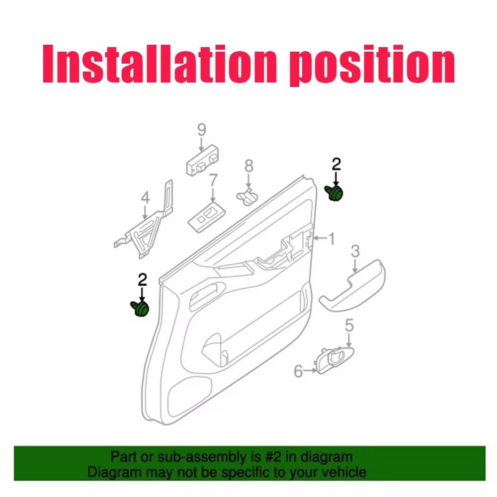 10PCS Door Trim Panel Retainer Clip Rivets Plastic For Nissan March K12 Avenir W11 NV200 M20 Patrol Y61 Prairie M12 Expert VW11