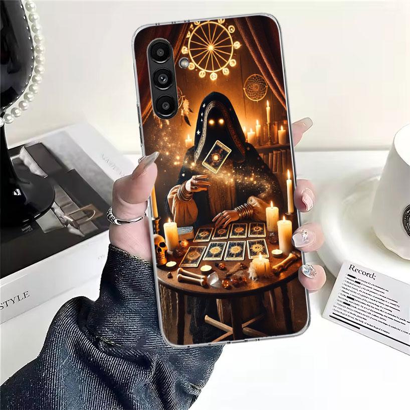 Witch Tarot Card Phone Case For Samsung Galaxy A13 A14 A15 A16 A17 A53 A54 A55 A56 A57 A33 A34 A35 A36 A37 A23 A24 A25 A26 Galax