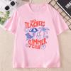 Tired Teachers Summer Club TShirt Unisex Funny Teacher Tee Summer Vacation Short Sleeve Beach Tshirt Round Neck Printed Tshirts