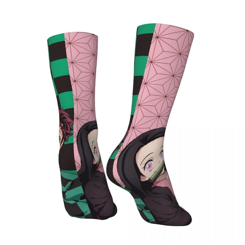 Anime Demons Slayers Socks Funny Stockings Men Quality Running Sports Socks Winter Design Non Skid Socks