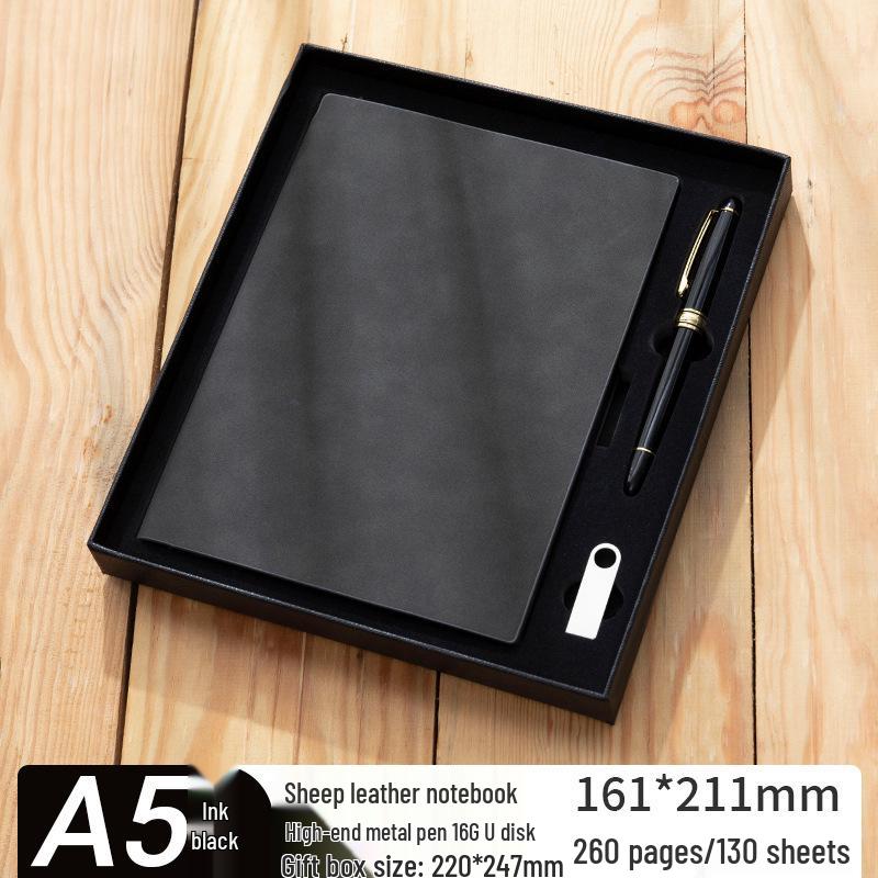 Thickened Sheepskin Business Notebook