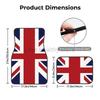 Tappetini Personalizzati Bandiera Union Jack del Regno Unito Set da 4 Pezzi Anteriori e Posteriori Tappetini in Moquette con Supporto in Gomma Universali