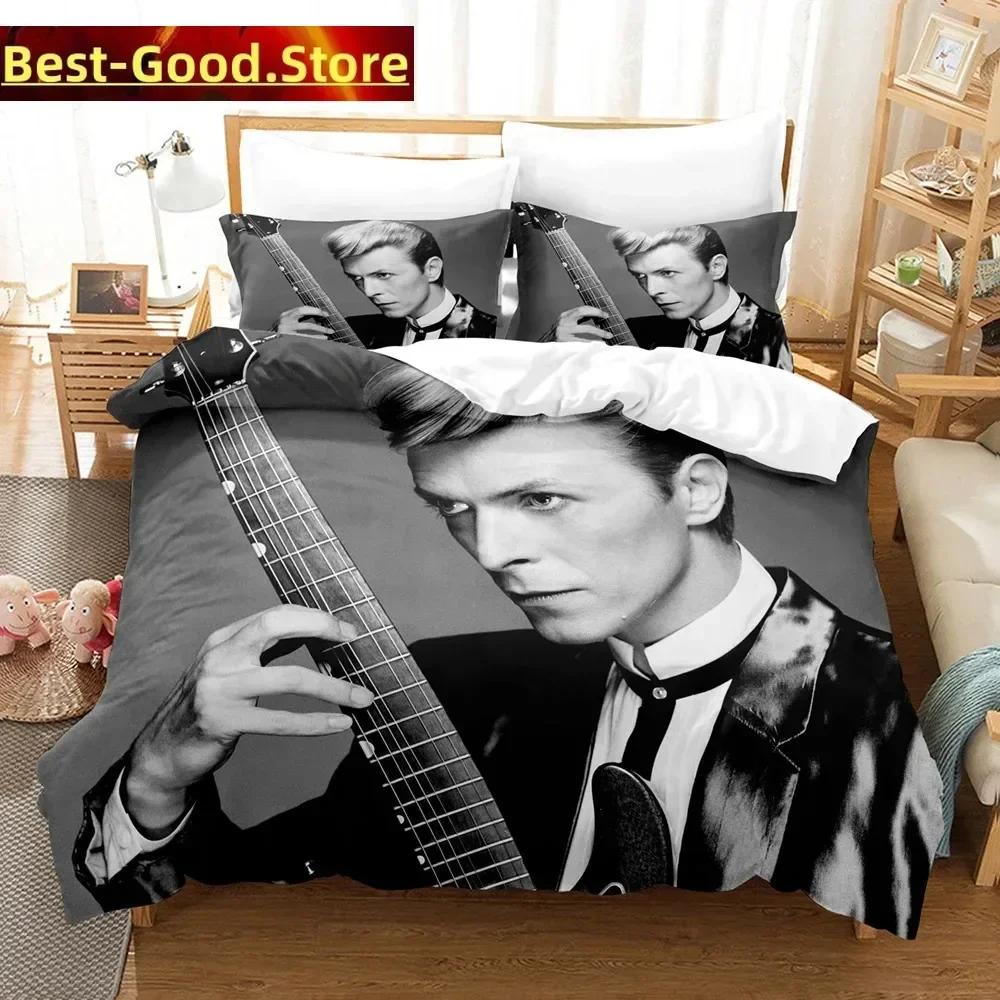 

Comforter David Bovie Bedding Set Printed Bed Set With Bed Soft Single Double Queen Super King Size Comforter (quilt)-EU Single(135*200cm)3pcs