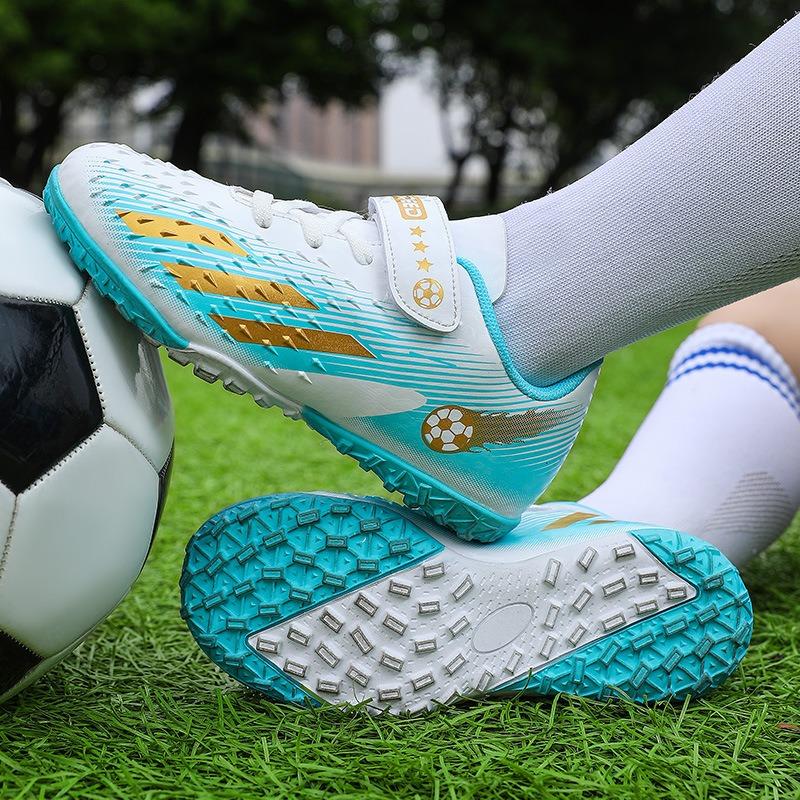 Neue Kinder-Klettverschluss-Fußballschuhe, junge und jugendliche, abgerissene Nägel, Wettkampf-Trainingsschuhe für Grund- und Sekundarschüler für Damen und Herren