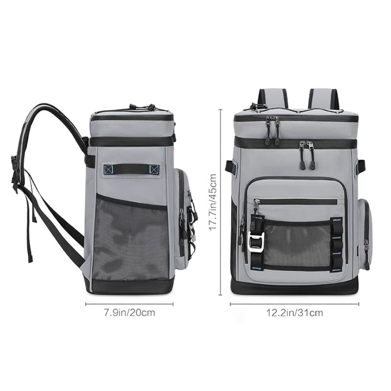 Thermoisoliertes Lunch-Tasche mit verstellbaren Trägern Kaltlagerung für Wandern Fitness Reisen Auslaufsicher Picknicks Kühltaschen Rucksäcke