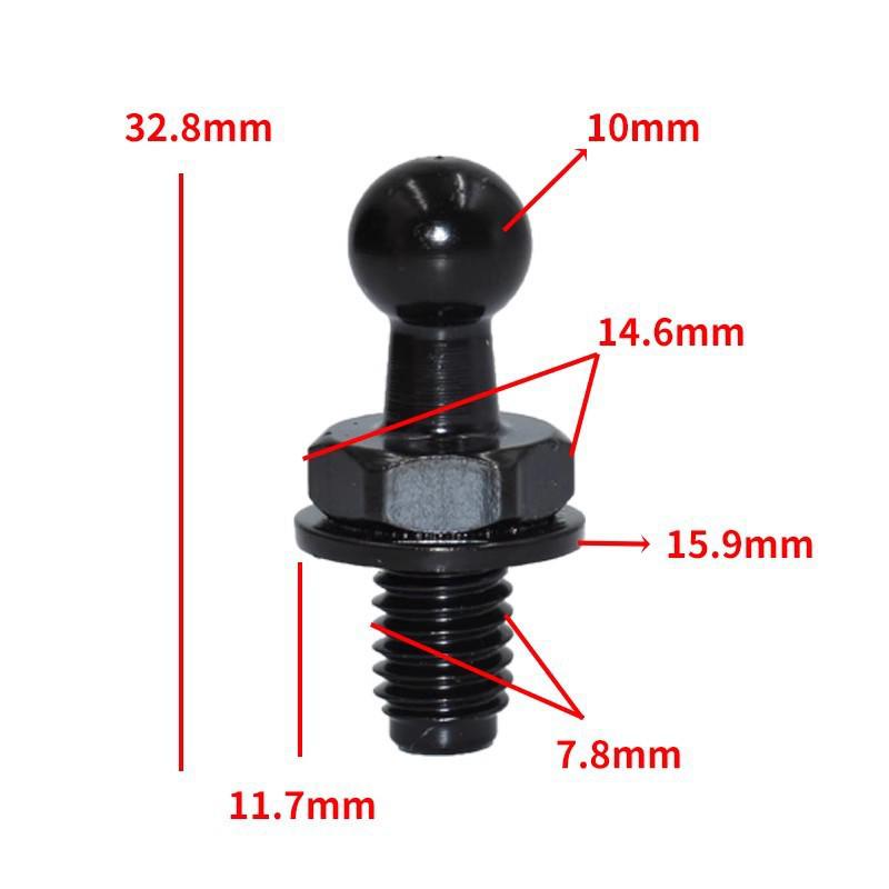 Hydraulic Rod Ball Joint for Car Hood, Tailgate, Trunk, Support Rod, and Rear Door.