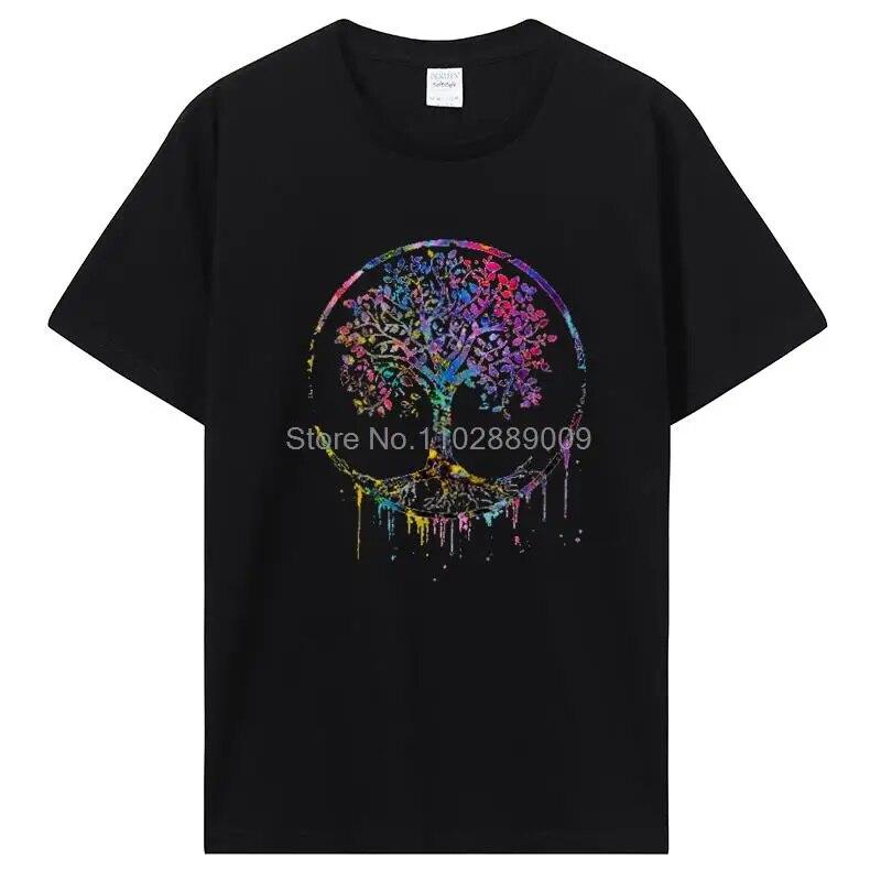 Rainbow Beautiful Mandala Tričko s grafickým potiskem Dámské Unisex Bavlněné tričko Cool Ležérní Tričko s krátkým rukávem Trička Topy Streetwear