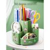 360° Rotating Pen Holder: Large Capacity, Multi-functional Desk Organizer for Kids