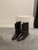 Retro Wasteland Wind Western Cowboy Boots Women's Autumn and Winter New Square Head Pants Boots Thick Heel Skinny Pile Short Boots