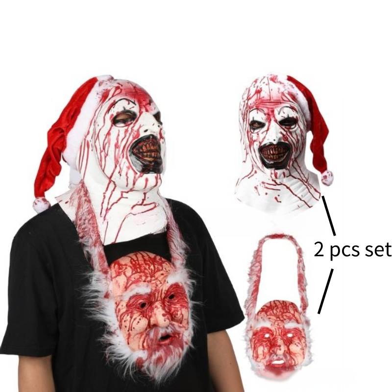 

Clown Halloween Terrify Mask Latex Horror Bloody Scary Prop For Costume Party