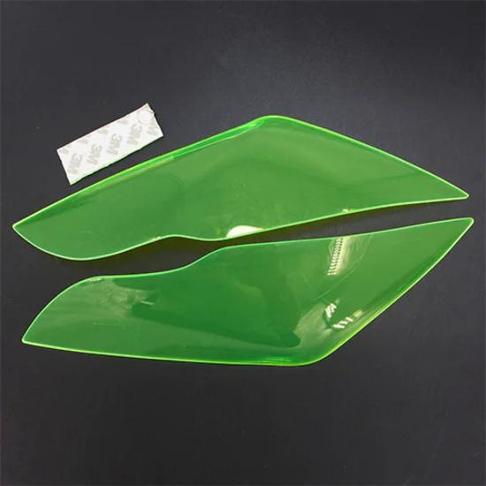 For Kawasaki ZX-10R ZX10R 2011-2015 Motocross Motorcycle Headlight Cover Protector Transparent Screen Lens Covers Smoke 2PCS
