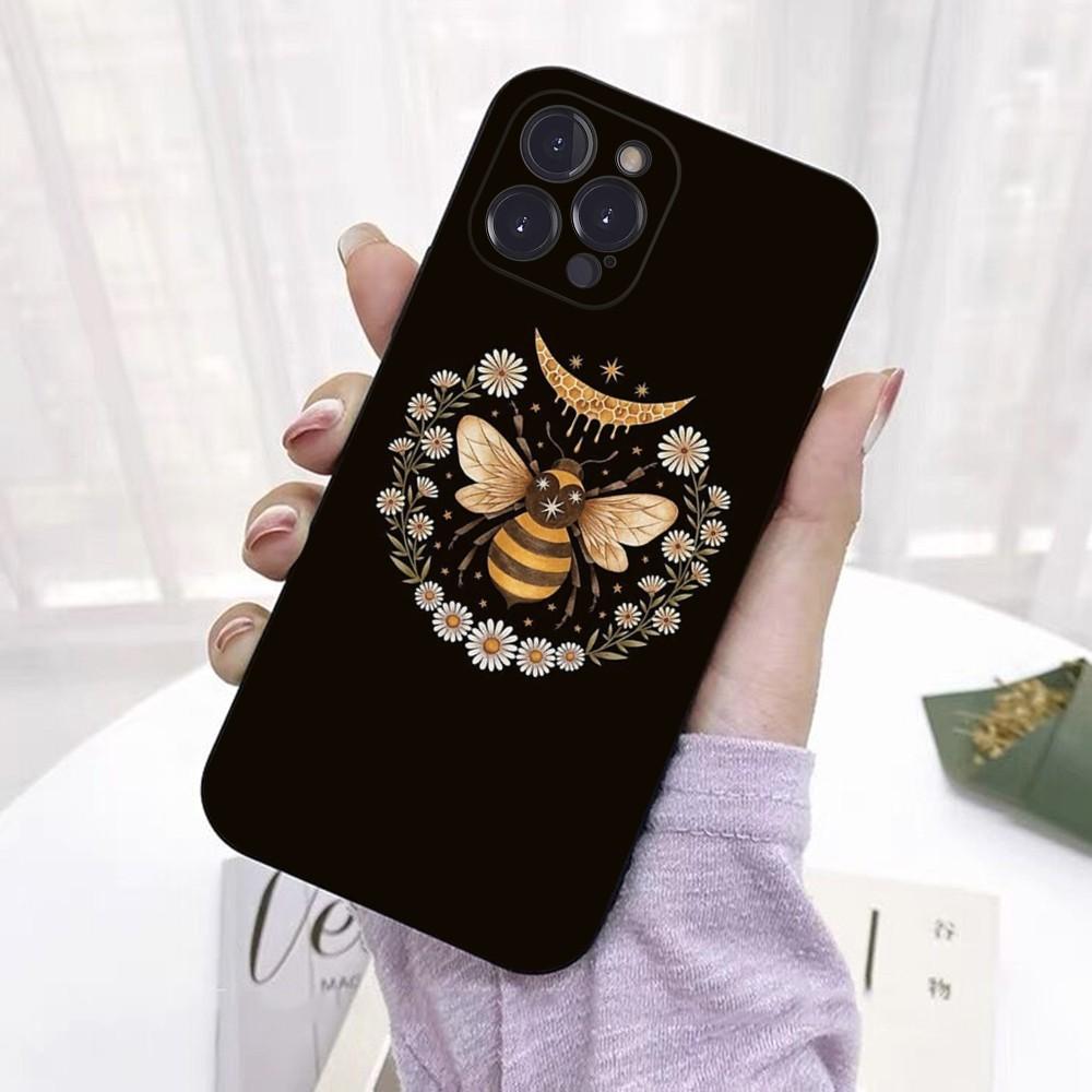 Bees Art Printing Phone Case For iPhone 15 6 7 8 Plus 11 12 13 14 Pro SE 2020 MAX Mini X XS XR Back Funda Cover