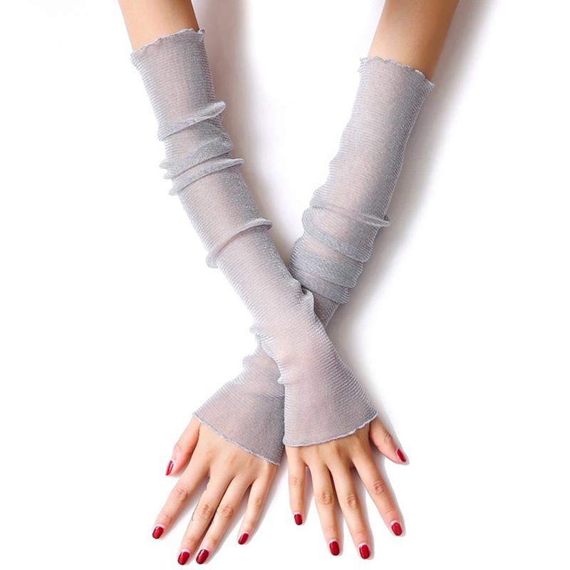 1 Pair Cuff Sunscreen Lace Gloves Summer Female Arm and Legs Sleeve Anti-UV Girl Long Cuff