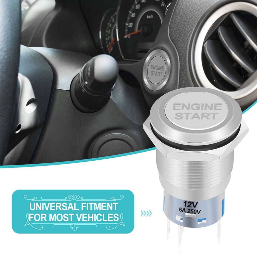ZenithAur Car Engine Start Push Button Switch Zinc Alloy LED