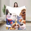 Soft Blanket Travel The Secret Life of Pets Dog Throw Blanket Flannel Bedspread For Couch Chair Street Trend Sofa Bed Cover