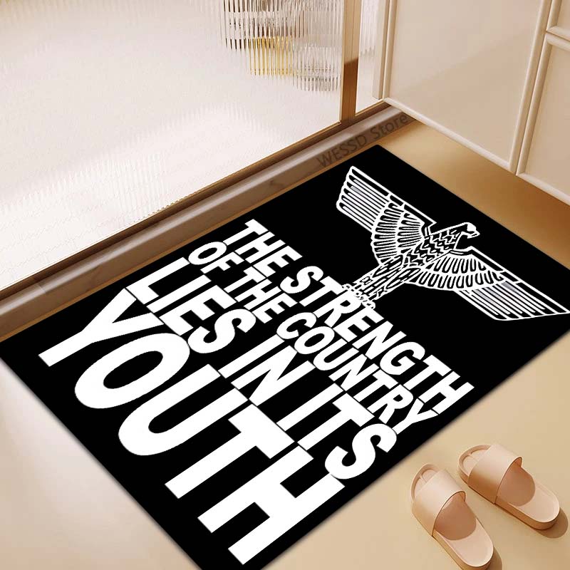 3D Eagle Logo Printed Rug — Suitable for Living Rooms, Bedrooms, Non-Slip Yoga Mats, and Outdoor Use; Ideal As A Birthday Gift