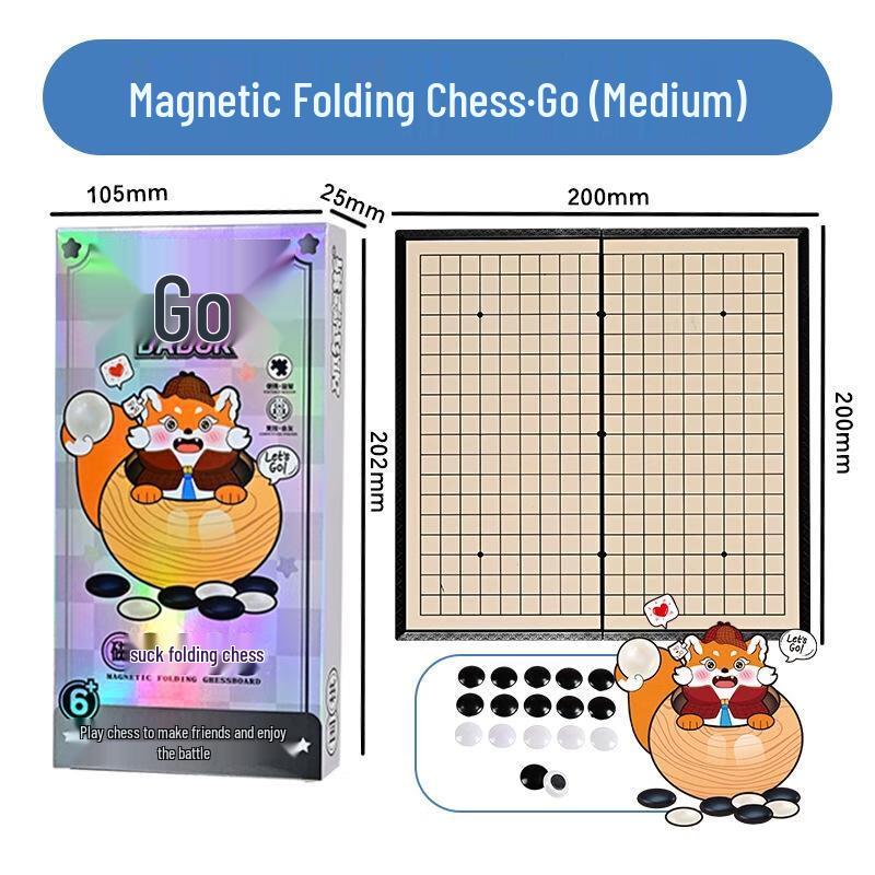 JINGRUIXIANG Portable Magnetic Multi-Game Chess Set