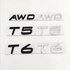 3D Metall T5 Logo T6 Emblem AWD Buchstaben Auto Kofferraum Emblem Für S60 C30 850 S40 V40 V70 XC60 V50 S70 C70 V90 T5 T6 AWD Aufkleber
