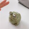 Light Green Ceramics Frogs Miniature Statue Incenses Stick Holder Funny Animal Incenses Burners Tabletop Decors Gift