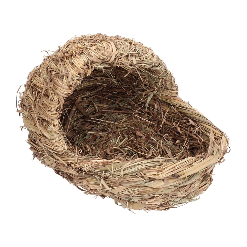 Hand Woven Pet Bed Slipper Shape Hand Made Grass Hamster Bed for Hamsters Guinea Pigs Rabbits and Cats