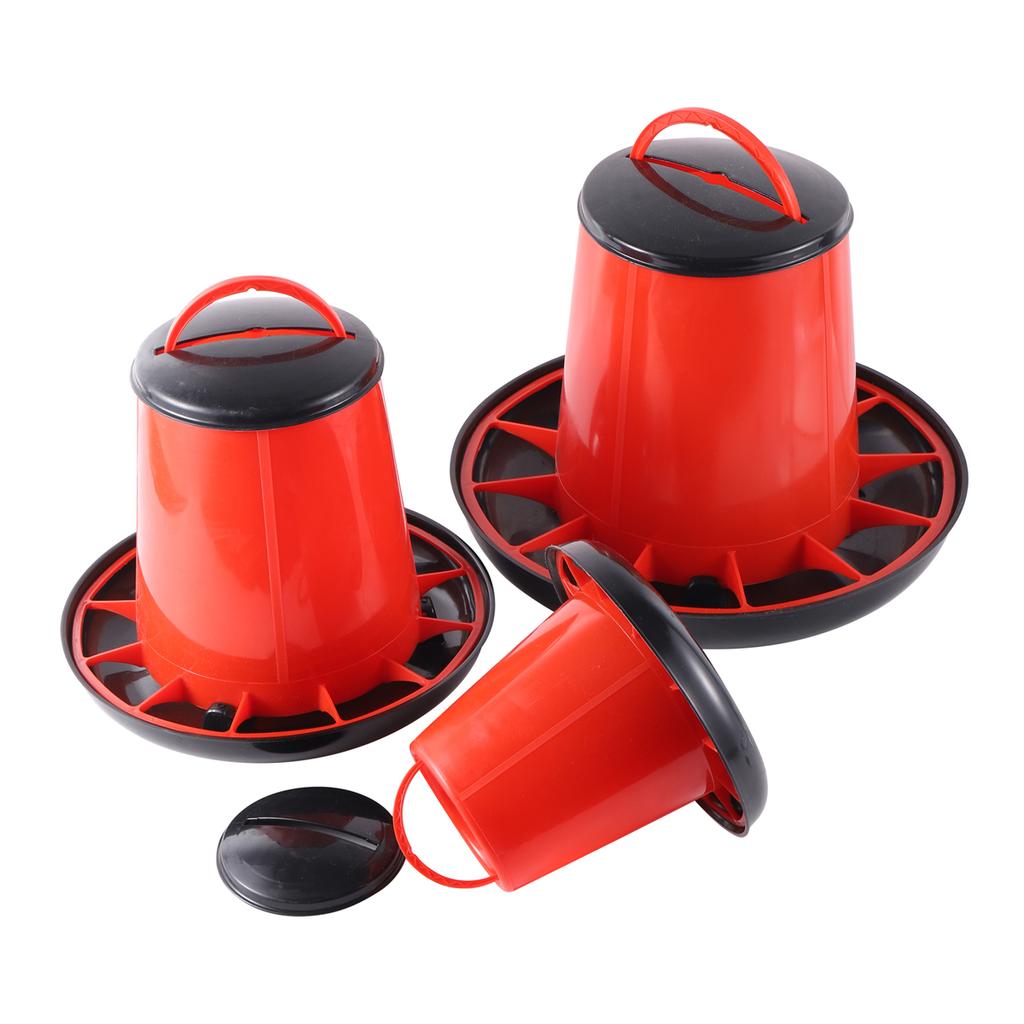 Thickened Chicken Feed Bucket 12 Troughs Automatic Poultry Duck Goose Pigeon Quail Feeder Farm Breeding Tools 1.5kg/3kg/6kg 1Pc