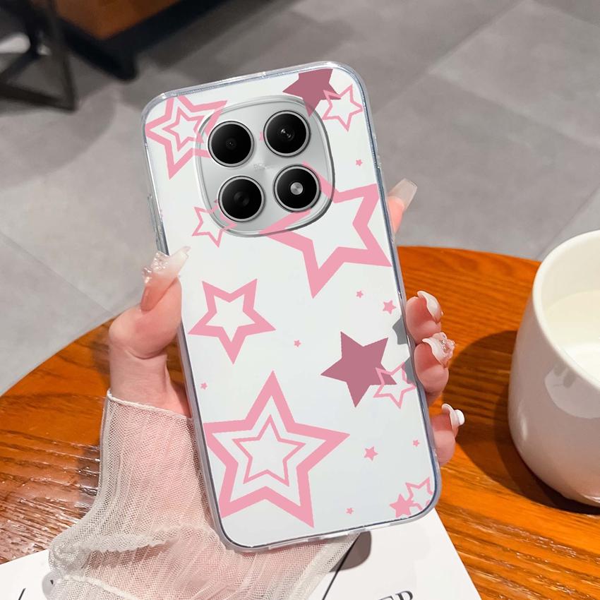 Suitable For Redmi Note 15 14 Pro 14S 15 15C A5 A1 Popular Creative Letters Patterns Phone Case Transparent Silicone Anti Slip Shell For Redmi Housing