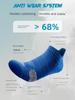Comfortable Outdoor Sports Socks for Spring and Summer Marathon Men's Short Socks with Thick Towel Soles, Durable Running Short Socks for Men