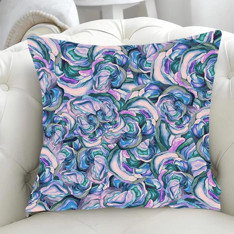 Geometric Pattern Decorative Pillowcases 40x40 Cushion Cover 40*40 Pillowcase Fall Decoration Pillow Hugs Lounge Chairs Covers